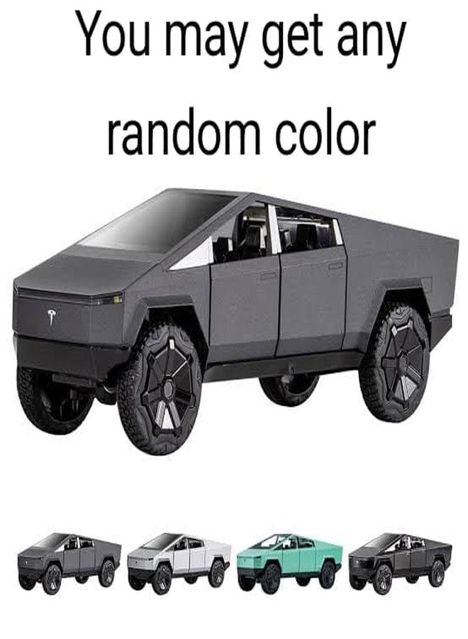 سيارة كولين أراي تسلا سايبر تراك، نموذج حصري من سبيكة معدنية، تعمل بنظام السحب للخلف، سيارة لعبة معدنية مصبوبة بأبواب قابلة للفتح، أفضل هدية للأطفال. الألوان حسب المتوفر. - Image 2